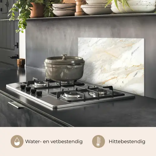 Zwart-wit foto van marmer keuken achterwand spatscherm klein -usp_NL