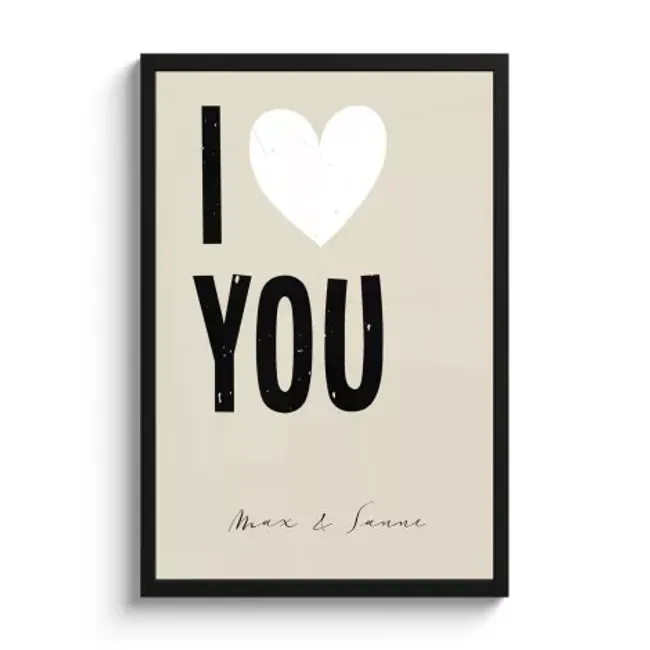 Foto in  lijst - I love you