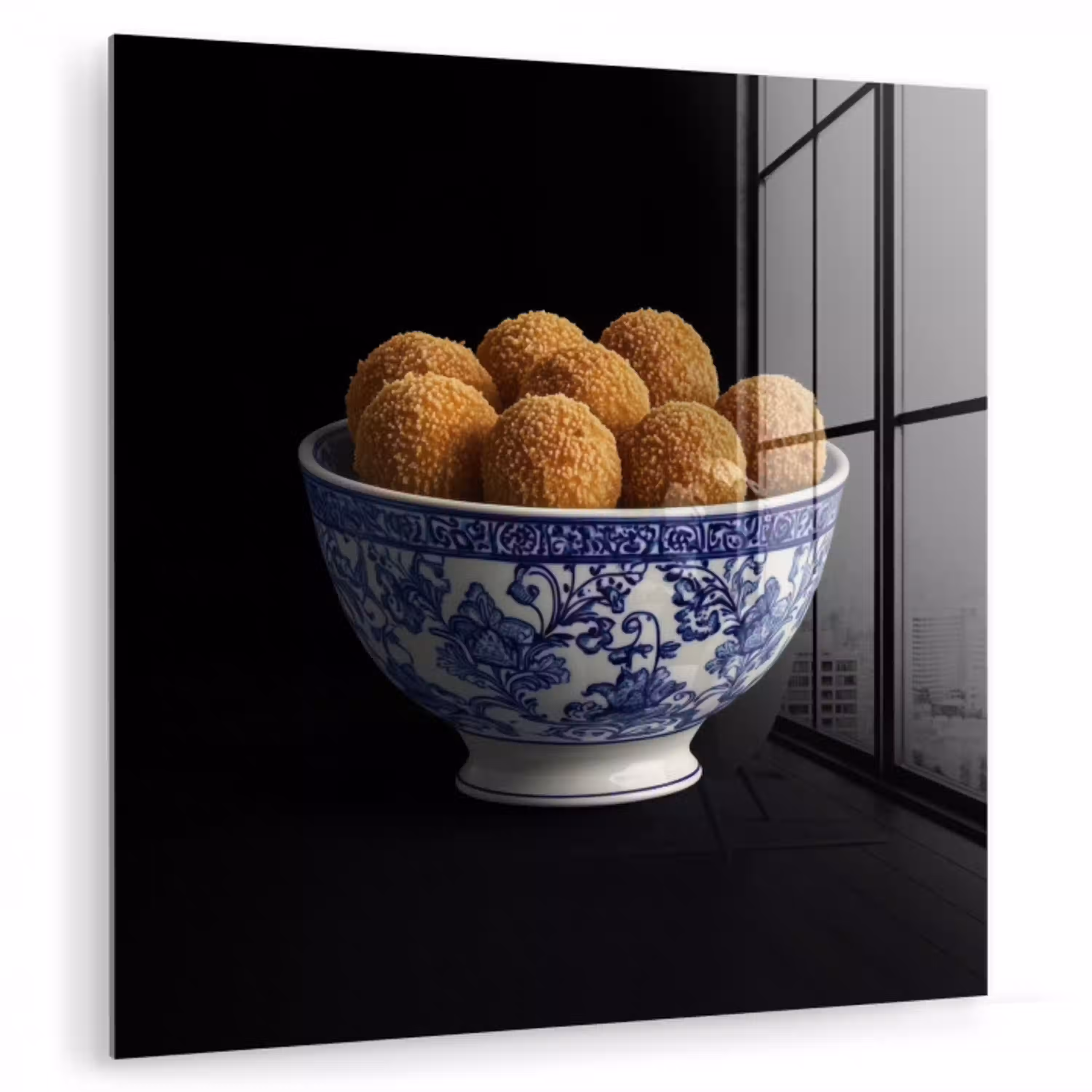 Delfts blauw - Bitterballen - Holland - Schaal plexiglas 5mm klein -zzzproduct_nieuw