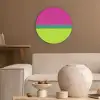Strepen - Modern - Kleurrijk Akoestische PET Vilt - Rond klein -sfeer1