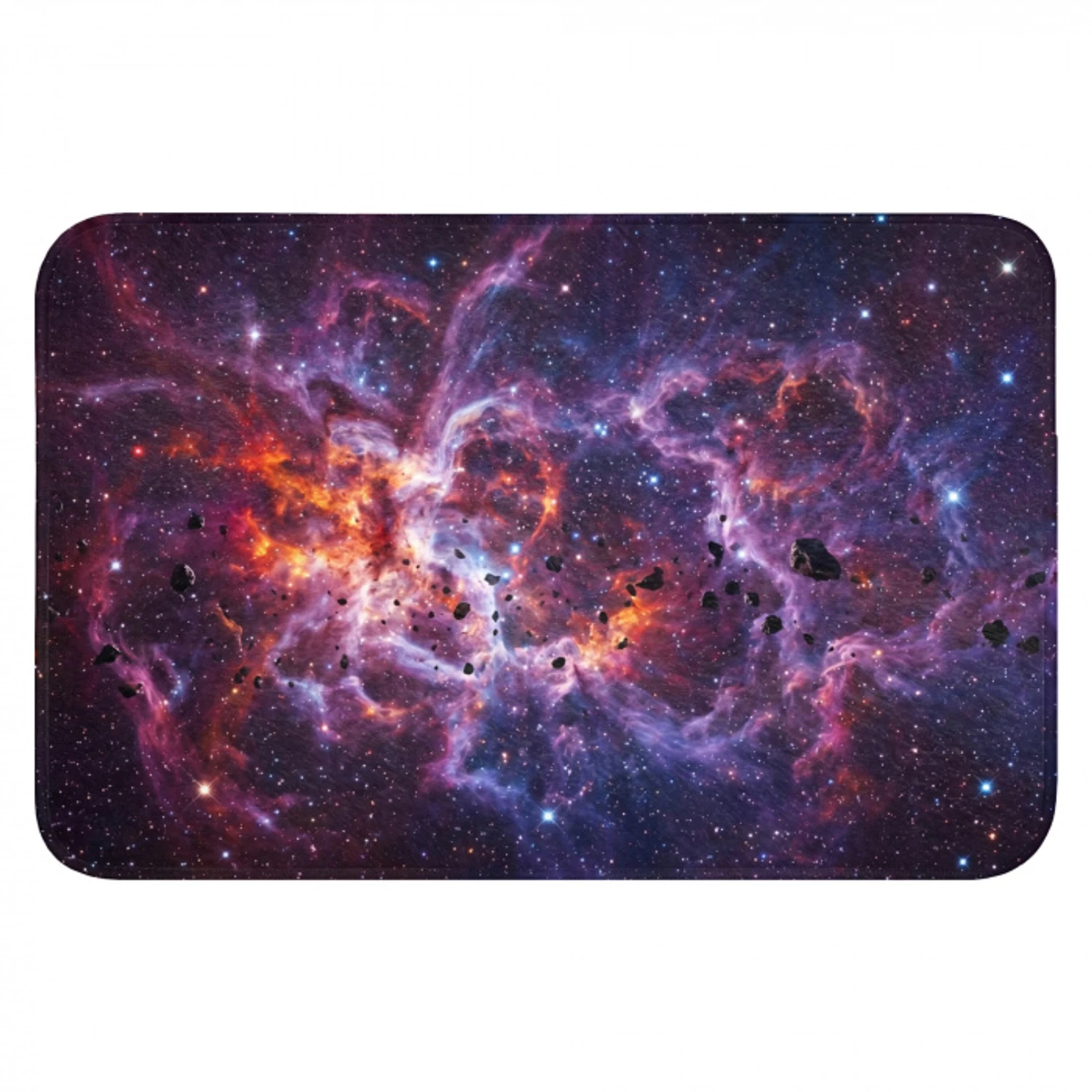 Space - Stars - Abstract - Colorful Badmat klein -3d