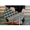 Groen - Roze - Retro - Sterren laptophoes neopreen klein 279 -tas