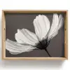 Bloem - Minimalistisch - Zwart - Wit Dienblad Rechthoek middel -z3d_shopping