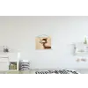 Kerst - Hert - Gewei - Rood textielposter latten blank klein -kinderkamer
