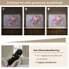 Bloemen - Paars - Overloop - Meeldraden Light Box met batterij (Wandlamp) middel -USP_dimbaarNL