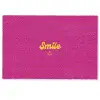 Smile - Stippen - Geel - Smiley - Roze Deurmat klein -zkaufland3d