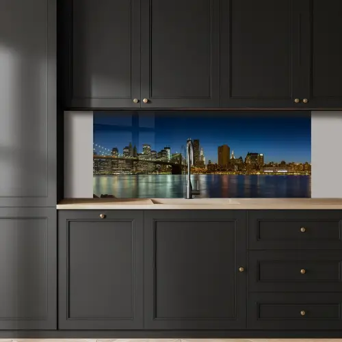 Stadslichten - Avond - Skyline - Brug keuken achterwand 2 middel -sfeer1