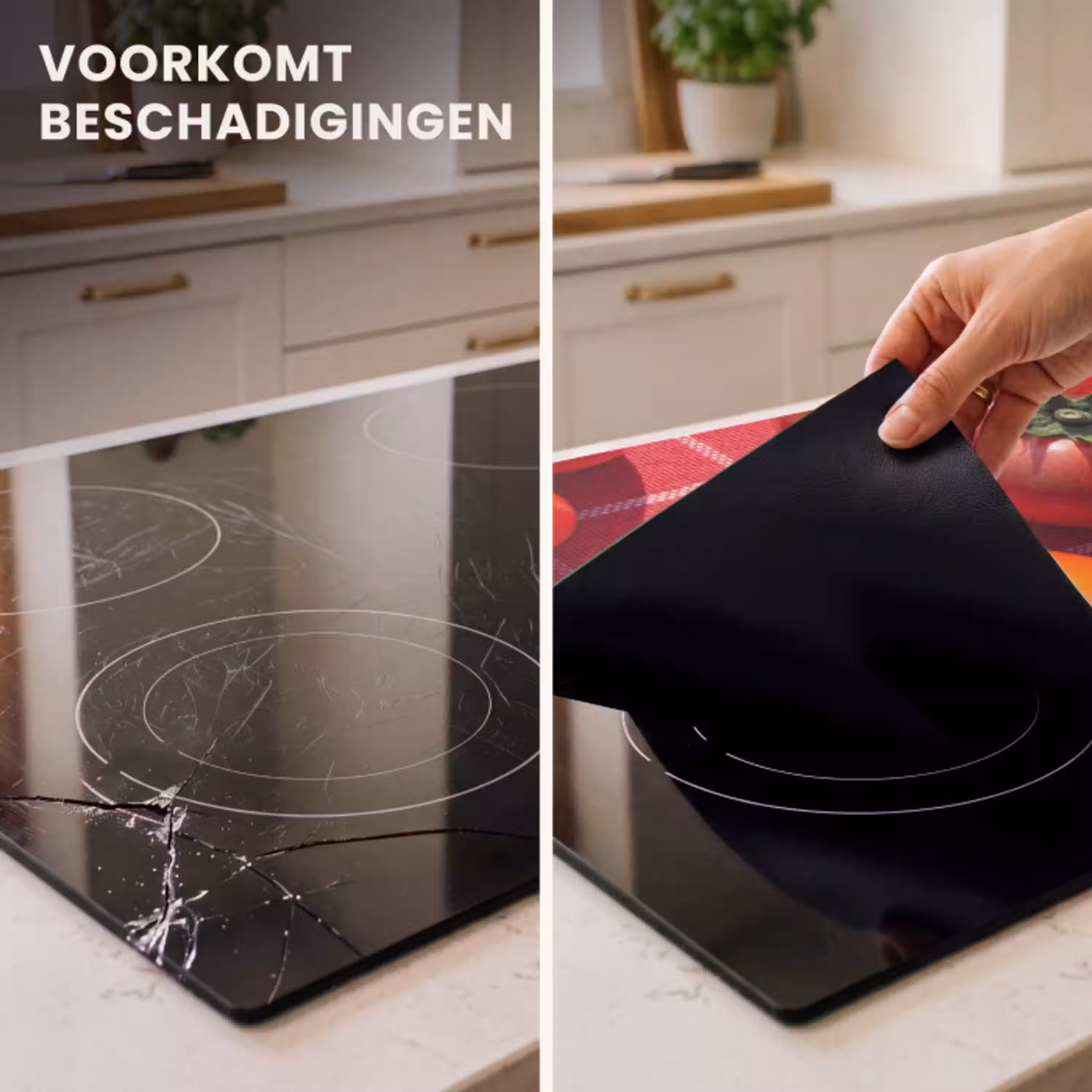 Tomaat - Rood - Eten Inductie beschermer vinyl 3mm klein -sfeer1