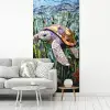Schildpad - Zeewier - Mozaïek fotobehang vinyl groot -woonkamer