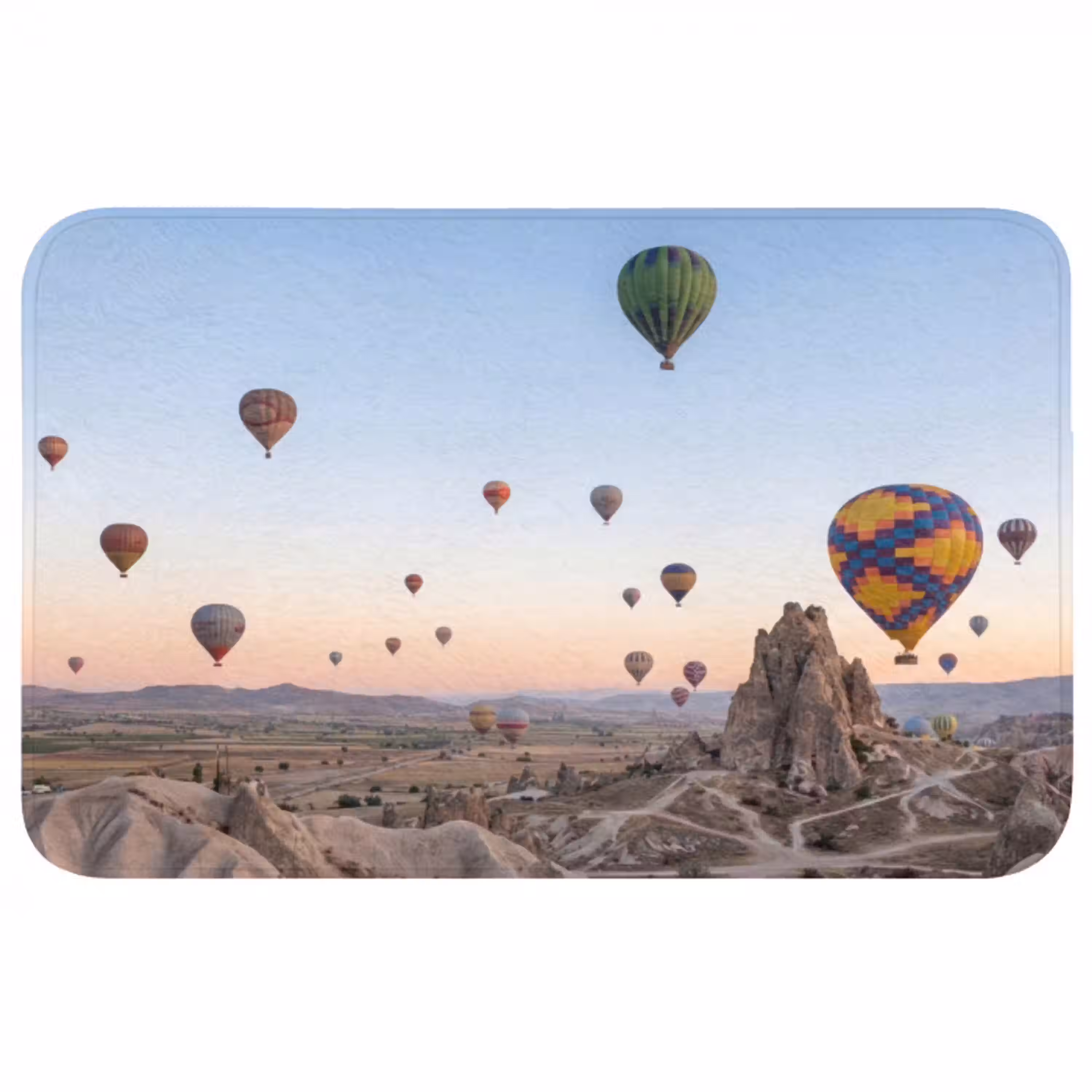 Luchtballonnen - Rotsen - Zonsopgang WCmat middel -3d