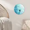 Schildpad - Zee - Blauw - Schittering Wandcirkel kunststof plaat 5mm dik klein -sfeer5