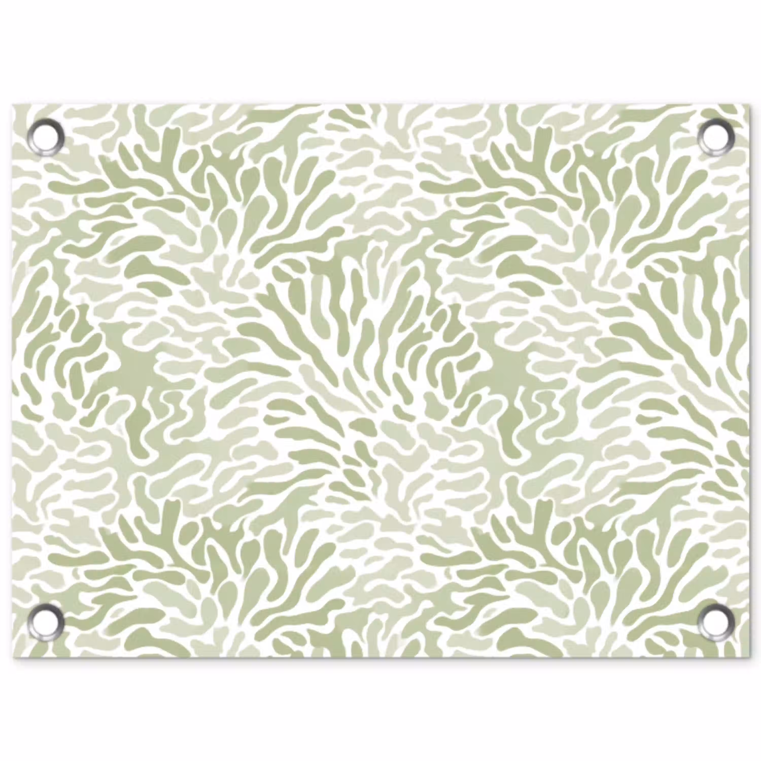 Saliegroen - Abstract - Organisch - Koraal - Patroon tuinposter los doek klein 239 -3d