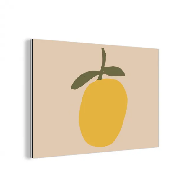 Fruit - Abstracte kunst - Modern aluminium wit klein -3d