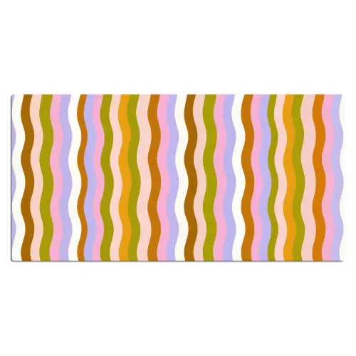 lijnen - Golven - Pastelkleuren - Patroon Muismat XXL klein -3d_leeg