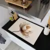 Bloem - Beige - Crème Inductie beschemer met haakjes klein -sfeer1