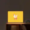 Kip - Rolschaatsen - Geel Light Box met batterij (Wandlamp kind) middel -sfeer1_kind