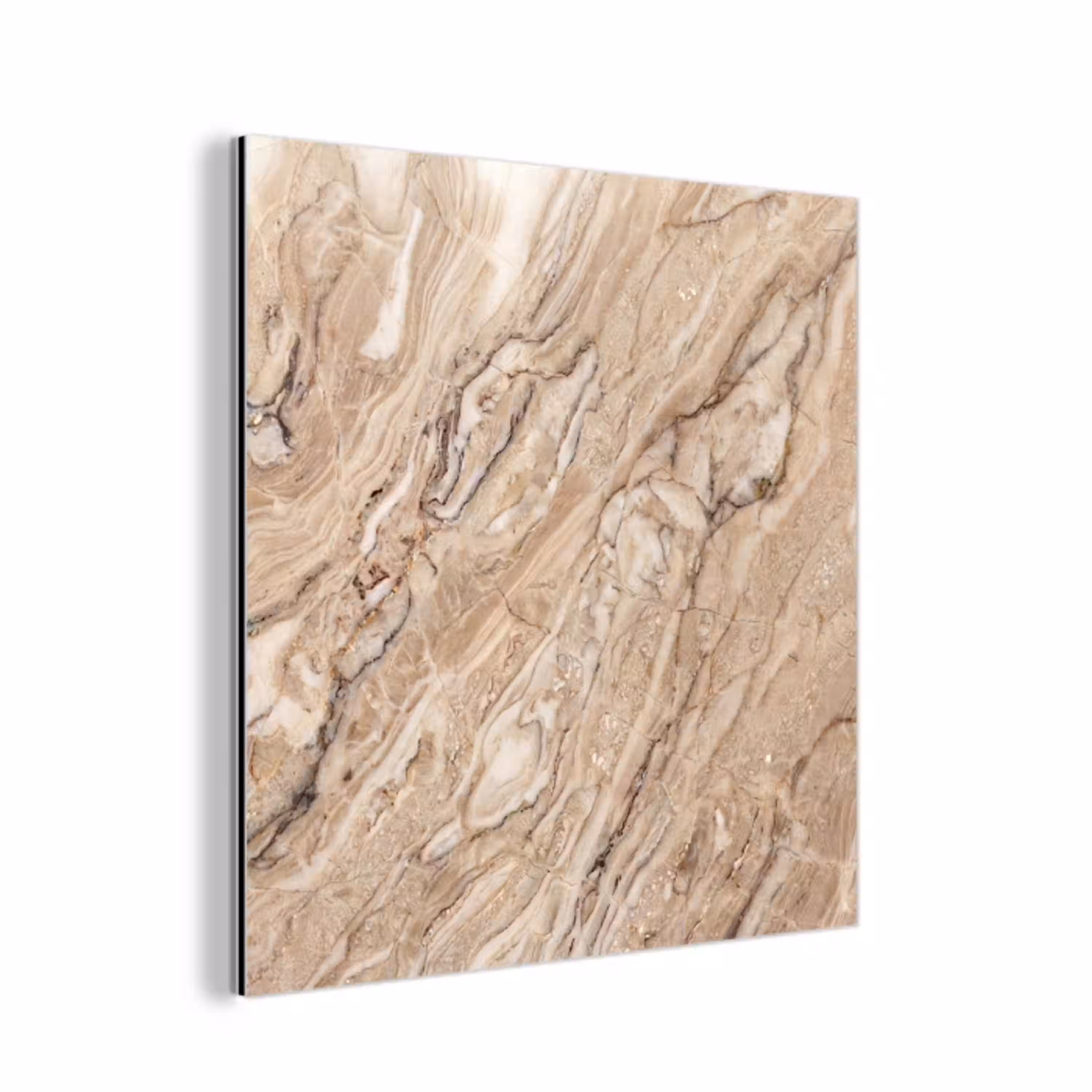 Textuur - Aders - Abstract - Modern - Beige aluminium wit klein -3d