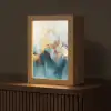 Abstract - Kunst - Gold - Blauw Light Box met kabel (Tafellamp) klein -z3d_website