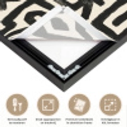 Geometrisch - Figuren - Zwart Textielframe zwart klein 947 -USP_feed_closeupNL