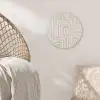 Decoratief - Labyrint - Beige Akoestische PET Vilt - Rond klein -sfeer4