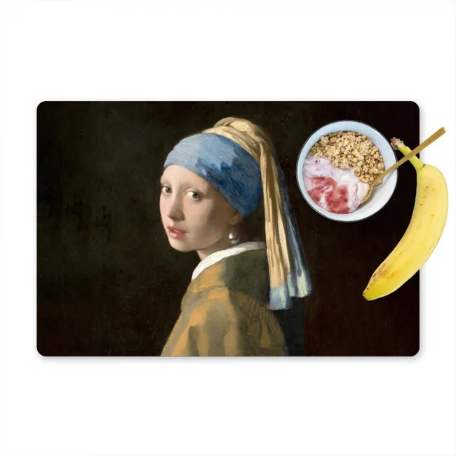 Meisje met de Parel Placemat vinyl groot -zzzproduct_Kitchenyeah-website