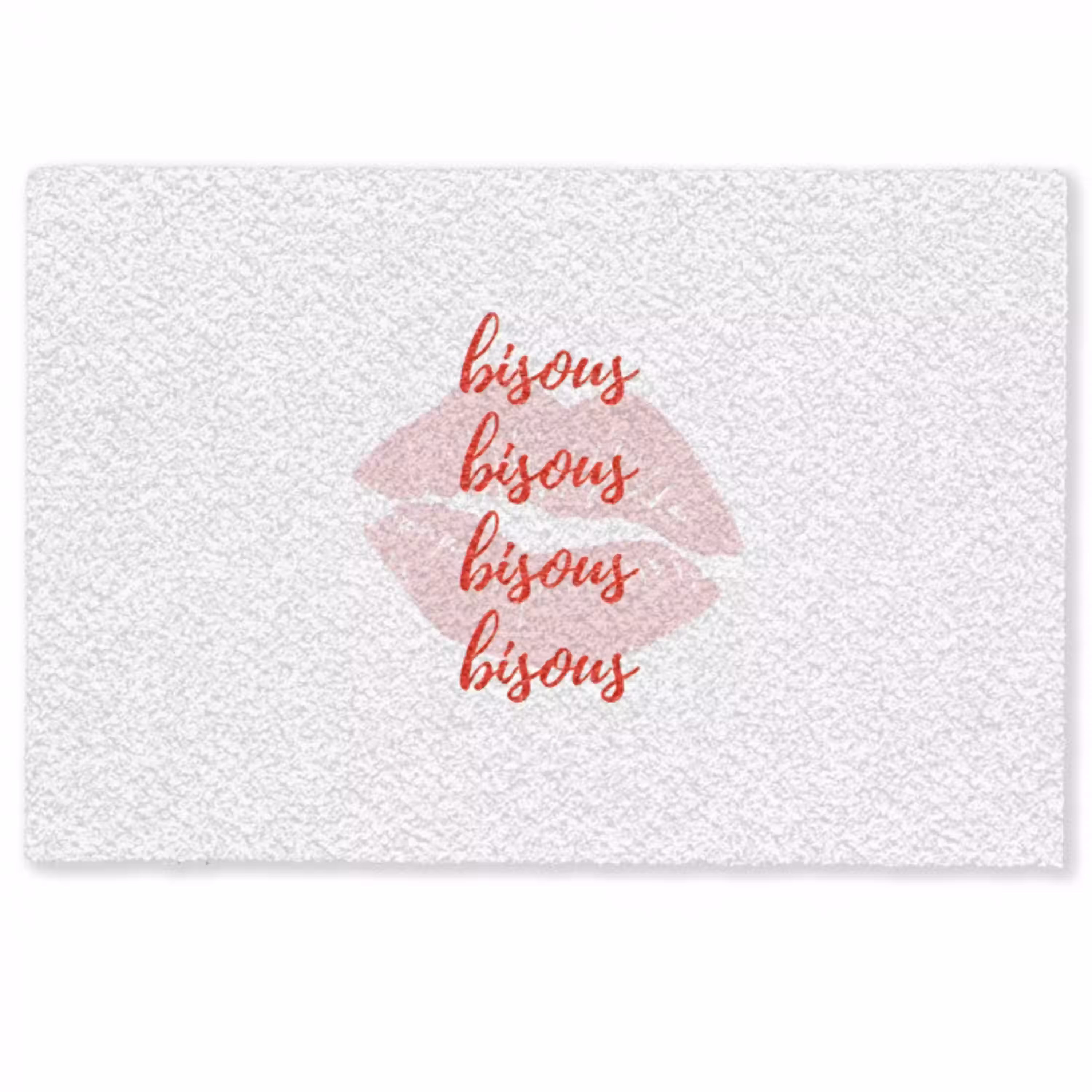 Bisous - Lip - Wit - Rood Deurmat klein -zkaufland3d