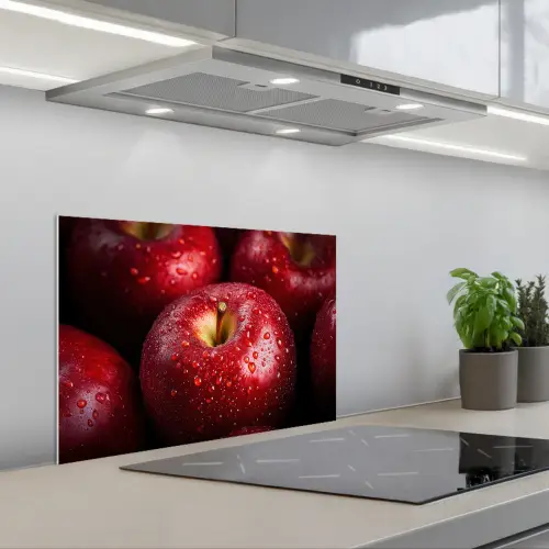Rood - Appels - Fruit keuken achterwand spatscherm klein -3d_schuin