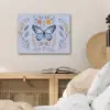 Vlinder - Lichtblauw - Sierlijk - Bloemen PET vilt klein -sfeer3