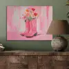 Roze - Bloemen - Cowboy PET vilt klein -sfeer2