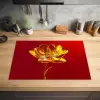 Bloem - Goud - Glazen Inductie beschermer vinyl 3mm klein -sfeer5