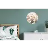 Bloemenveld - Lichte tinten - Geschilderd Wandcirkel aluminium klein -slaapkamer