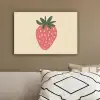 Aardbei - Minimalistisch - Rood - Fruit canvas 2cm klein -sfeer3