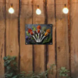 Lepels - Wit - Poeder - Kruiden tuinposter los doek klein -sfeer1