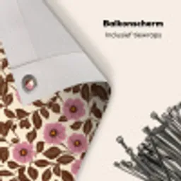 Bloemen - Bladeren - Kleurrijk Balkonbeschermer Duitsland klein 596 -closeup_NL