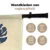 Blauw koraal - Vertakkingen - Beige Wandkleed katoen klein -sfeer2