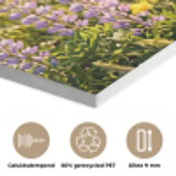 Vlinders - Waterval - Bloemenveld PET vilt klein -closeup_NL