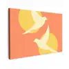 Vogels - Cirkels - Geel canvas 2cm klein -z3d