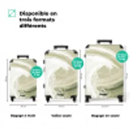 Abstract - Penseelstreken - Golven - Groen NBS - Handbagage koffer - Volwassenen Unisex middel zzzzzzVergelijking_3FR