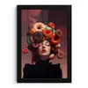 Vrouw - Donuts - Kleurrijk fotolijst zwart zonder passe partout klein -3d