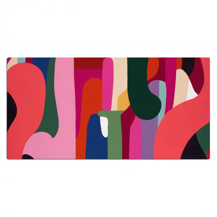 Kleurvakken - Recht - Rond - Abstract Muismat XXL klein -3d_leeg
