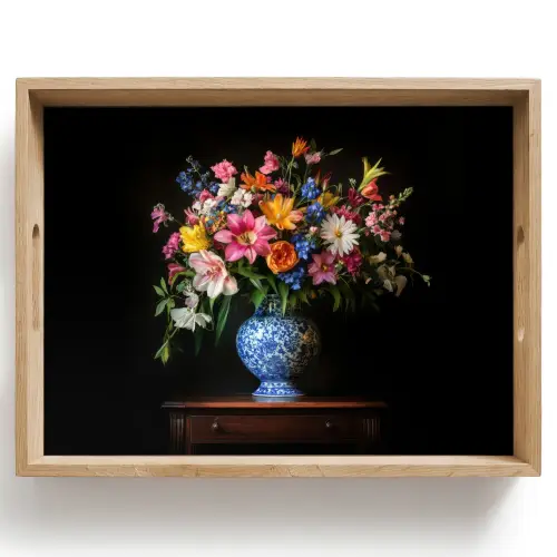 Kleur - Vaas - Bloemen - Boeket Dienblad Rechthoek middel -z3d_shopping