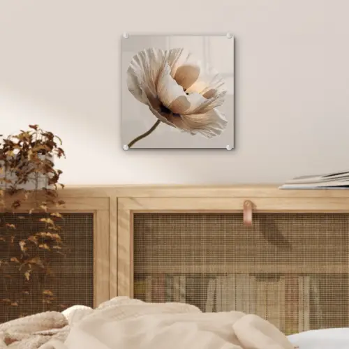 Bloem - Beige - Crème plexiglas 5mm klein -sfeer4