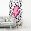 Bliksem - Roze - Stippen fotobehang vinyl groot -woonkamer