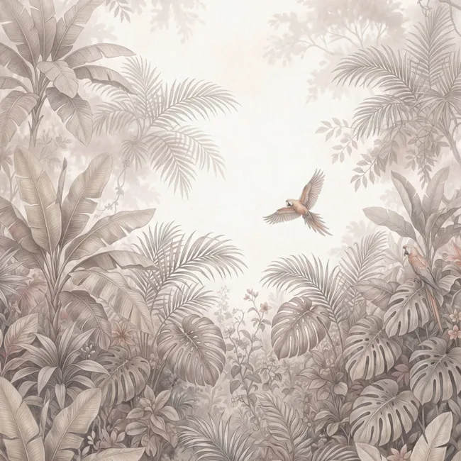 Behang - Papagaai - Jungle - Tropisch