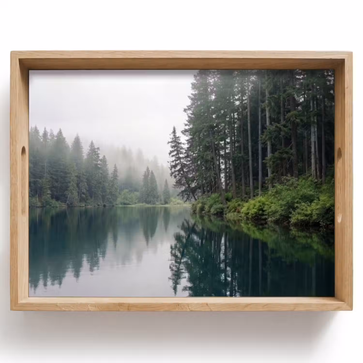 Tablett - Berge - See - Wald