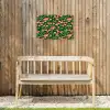 Groen - Rode - Kersen - Bladeren Tuinposter op houten frame 2 cm dik klein 845 -sfeer4
