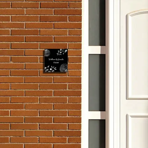 Illustraties - Zwart - Sierlijk Naambord Vierkant klein -sfeer3-XS