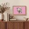 Bloemen - Quote - Kaartje - Kleurrijk Light Box met kabel (Tafellamp) klein -sfeer2