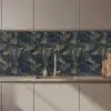 Abstract - Lijnen - Blauw - Goud keuken achterwand 2 middel 871 zz_3dshopping