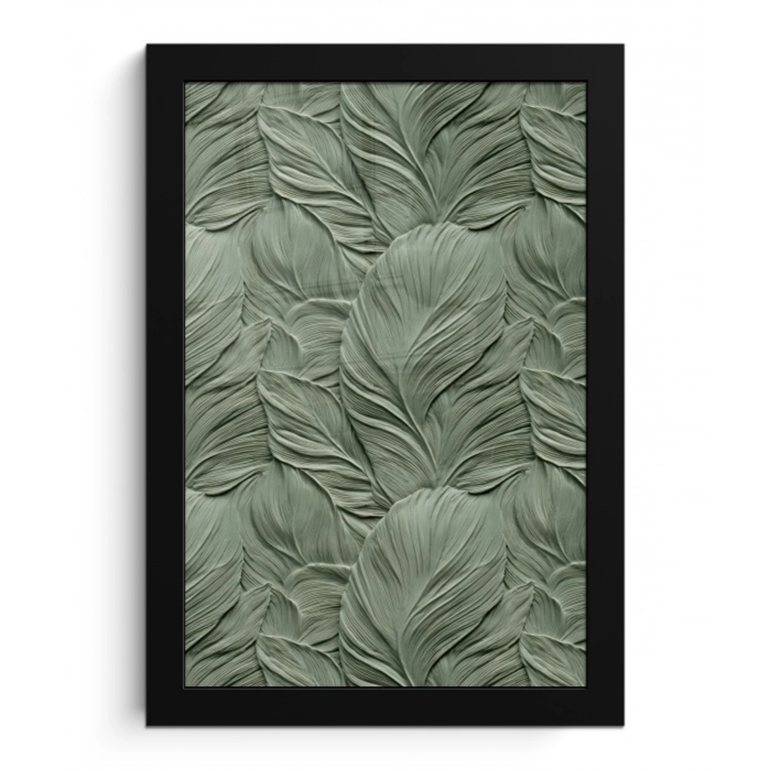 Bladeren - Textuur - Groen fotolijst zwart zonder passe partout klein 224 -3d